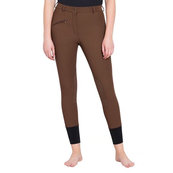 TuffRider  Ribb Knee Patch Breeches Equestrian Riding pants - Brown Women’s 32 - Picture 1 of 11